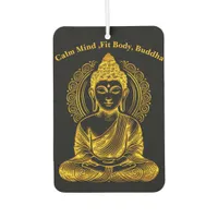 Golden Buddha Sculpture in Serene Meditation Pose Air Freshener