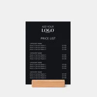 Elegant Business Price List Modern Minimal Stylish Holder