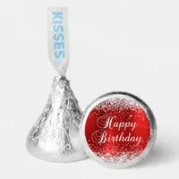 Silver Glitter Red Foil Happy Birthday Hershey®'s Kisses®