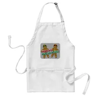 Cute Gingerbread Man Holiday Slogan Design Adult Apron