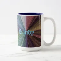 Circular Gradient Earthy Rainbow Two-Tone Coffee Mug