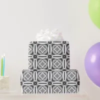 Abstract Square Greyscale Wrapping Paper