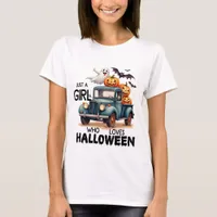 Just A Girl Who Loves Halloween - Halloween T-Shirt