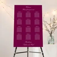 Mulberry 12 Table Wedding Seating Chart Foam Board