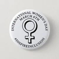 Happy International Women's Day | March 8th Button