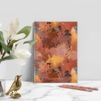 Modern Trendy Abstract Fall Colors Notebook