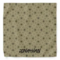 Monogram Name Black and Beige pattern | Bandana