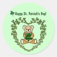 St. Patrick's Day Bear Sticker