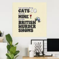 Cats, Wine, and British Murder Shows Poster