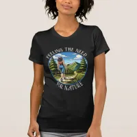 Woman Hiking a Nature Trial T-Shirt