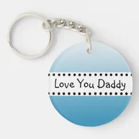 Perosnalied Love You Daddy Photo Keychain