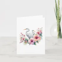 Tropical Bird Coastal Egret Blank Note Card