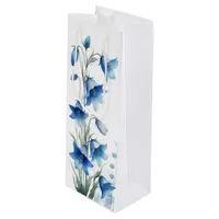 Elegant Bluebells Flowers  Wine Gift Bag