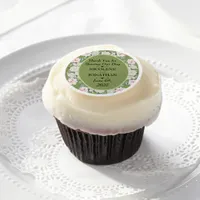 Elegant Floral Embrace Wedding Edible Frosting Rounds