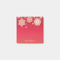 Red Stylish Merry Christmas Post-it Notes