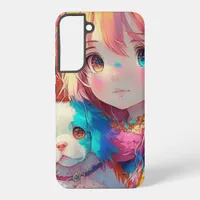 Anime Girl with Puppy Samsung Galaxy S22+ Case