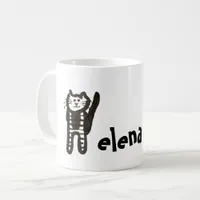 Mug - Name with Initial Cat Letter H