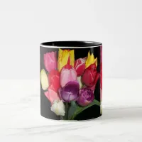 Tulips Says it All Two-Tone Coffee Mug