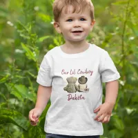 Our Little Cowboy Personalized Baby Boy Baby T-Shirt