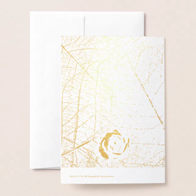 Gold rose for Mother’s Day Foil Card