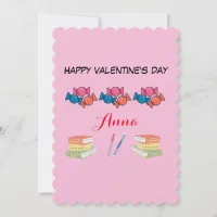 Candy Illustrated Classroom valentines day cards