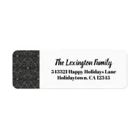 Modern Minimalist Abstract Pattern Holiday Address Label