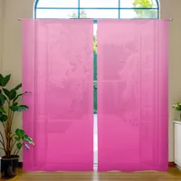 Pink to Hot Pink Gradient Sheer Curtains