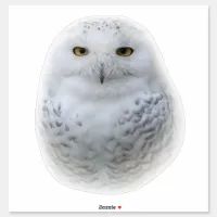 Beautiful, Dreamy and Serene Snowy Owl Custom-Cut Vinyl Sticker