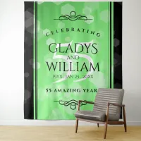 Elegant 55th Emerald Wedding Anniversary Tapestry