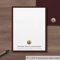 Custom Business Letterhead with Burgundy Frame