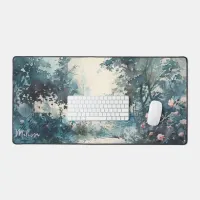 Spring Flowers and the Forest Desk Mat