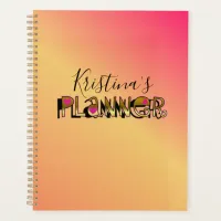 Stylish Shiny Faux Gold Planner Typography