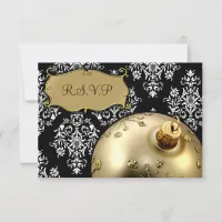 gold winter wedding rsvp standard 3.5 x 5