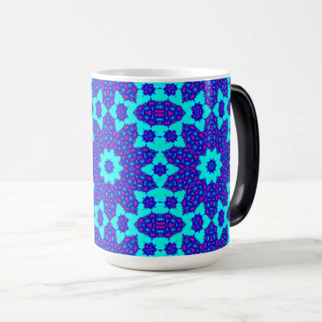 Blue kaleidoscope flourished magic mug