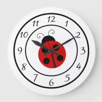 Cute Red Ladybug Clock