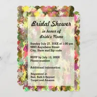 Autumn Leaves Abstract Bridal Shower Invite