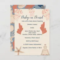 Baby on Board Coastal Baby Boy Shower  Postcard