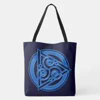 Azure Symphony: The Electric Triad Tote Bag