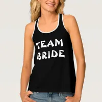 Team Bride | Black And White Bachelorette Name Tank Top