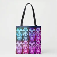 Mayan Aztec Motif  Fuschia Pattern Tote Bag