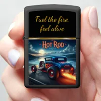 Hot rod cruising by the lakeside zippo lighter