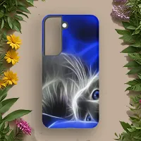 Electric Blue Cat Glare Samsung Galaxy S22 Case