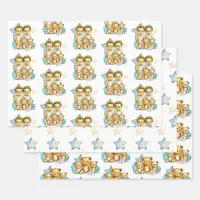 Twin Babies of Color Baby Shower or New Baby Wrapping Paper Sheets