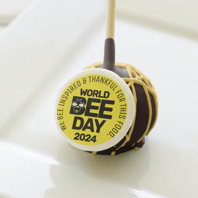 World Bee Day Yellow Black Pollinator Cake Pops