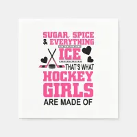 sugar spice and everything ice girls hockey paper napkins