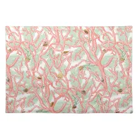 Coral Seashells Ocean Beach Cloth Placemat