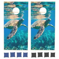 Sea Turtle swimming Ocean Corn Hole Game