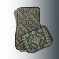 Green & Brown Persian Pattern | Car Floor Mat