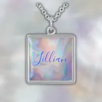 Monogram Name in Blue on Mother Of Pearl |