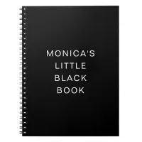 Modern Minimalist Name Little Black Notebook